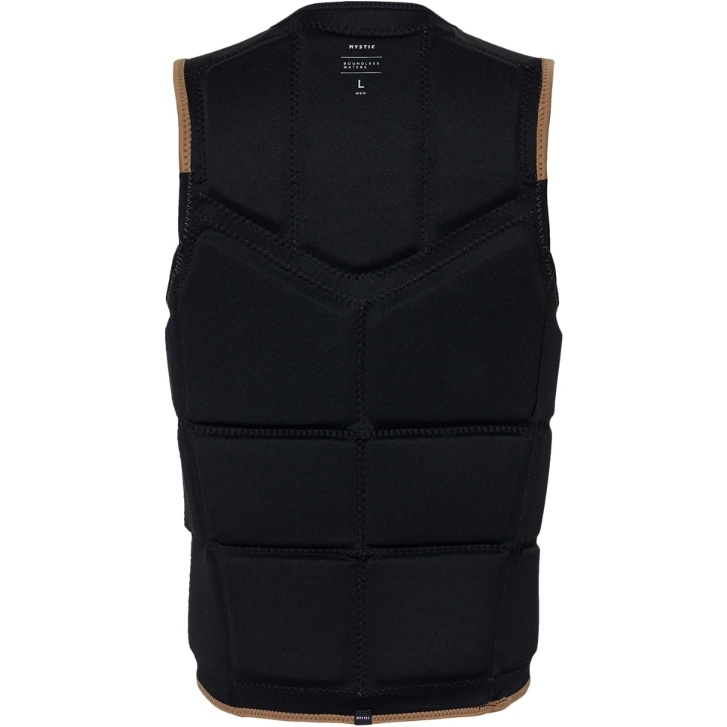 2025 Mystic Peacock Front Zip Wake Impact Vest 35005.240227 - Slate Brown